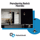 Pendente Retrô Nordic Preto com Detalhes em Cobre