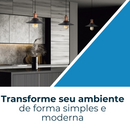 Pendente Retrô Nordic Preto com Detalhes em Cobre