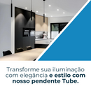 Pendente Luminária Tube 30 cm - Iluminação Moderna e Elegante