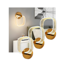 Kit 3 Arandelas Led 8w Quadrada Moderna Bivolt Ip20 3 Em 1