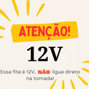 Fita LED COB 8mm 5m Branco Quente 252 LEDs/m 12V IP20