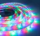 Fita LED RGB 3528 Colorida 5m com Controle 300 LEDs 12V Bivolt 110V/220V