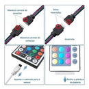 Fita LED RGB 3528 Colorida 5m com Controle 300 LEDs 12V Bivolt 110V/220V