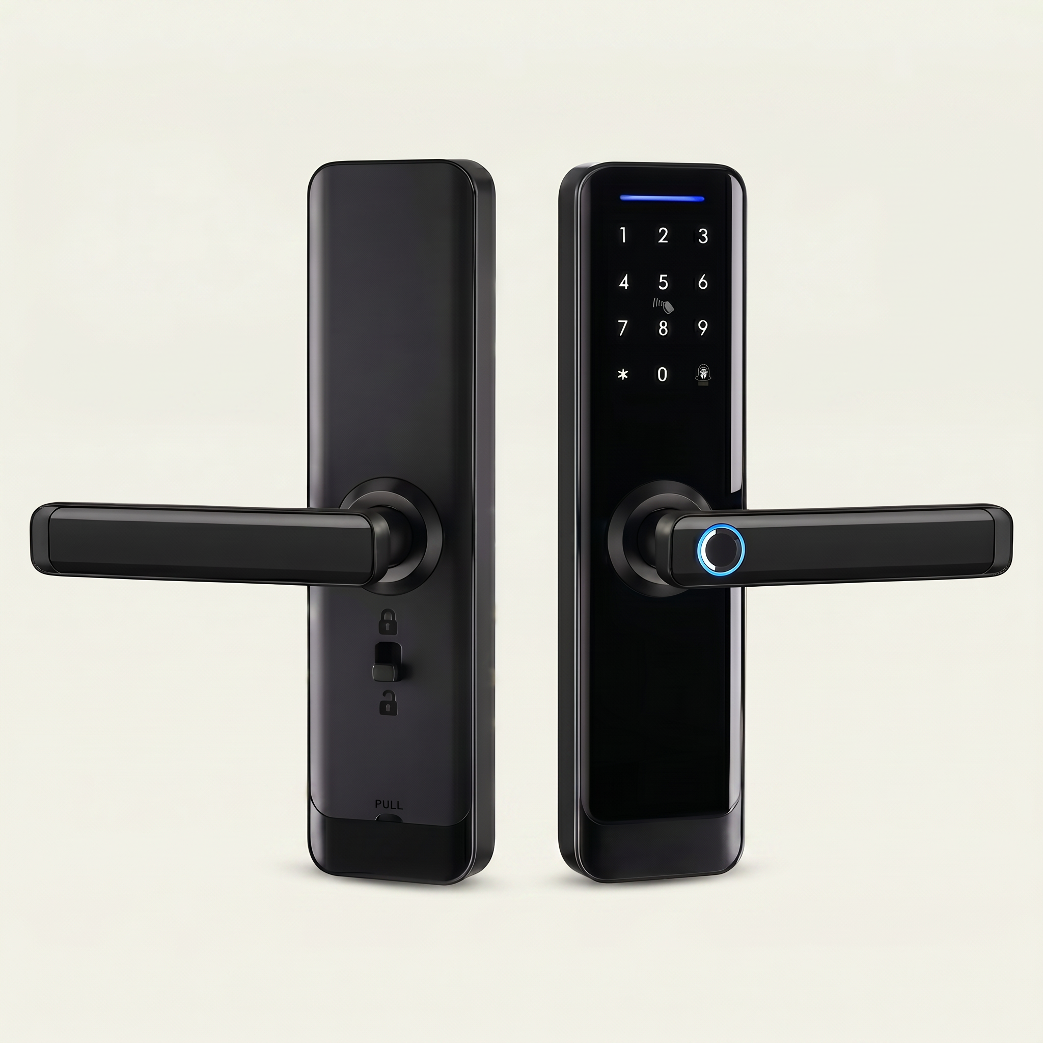 Fechadura Digital Wi-Fi Preta com Senha, App e Compatível com Alexa