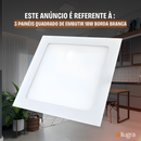 Kit com 3 Painéis Plafon LED de Embutir 18W Quadrado - Branco 20x20cm