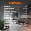 Kit com 3 Painéis Plafon LED de Embutir 18W Quadrado - Branco 20x20cm