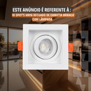 Kit com 10 Spots Mr16 Recuados com Soquete + Lâmpadas Gu10 6W/7W