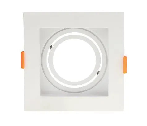 Spot Quadrado de Embutir PAR20 Recuado Direcionável com Soquete E27 – Branco, Preto ou Preto e Branco