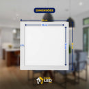 Painel LED 18W Quadrado de Embutir Bivolt – Branco Frio, Neutro ou Quente