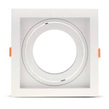 Spot Quadrado de Embutir PAR30 Recuado Direcionável com Soquete E27 – Branco, Preto ou Preto e Branco