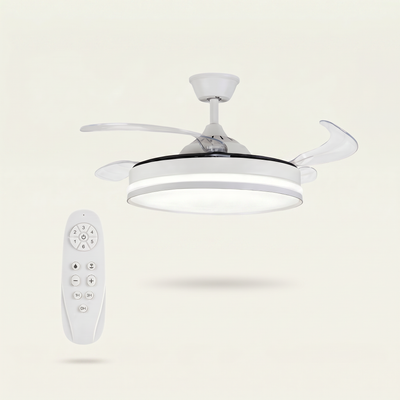 Ventilador de Teto Retrátil 42” Com Controle Remoto LED 30W - Bivolt