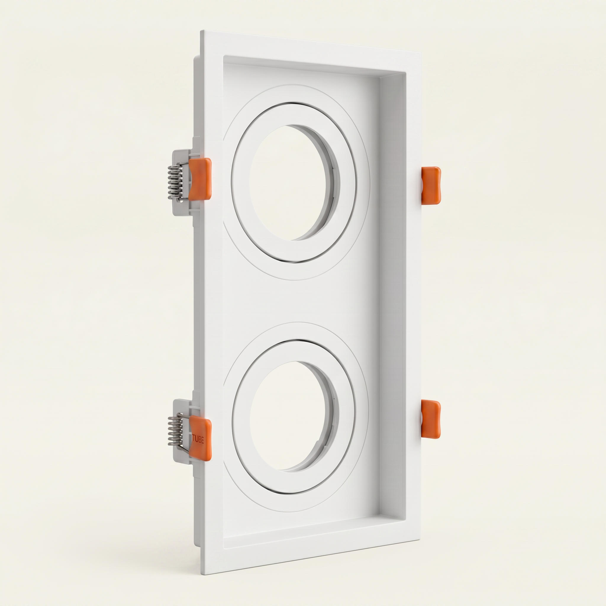 Spot Duplo MR16 de Embutir Recuado Direcionável com Soquete GU10 – Branco ou Preto