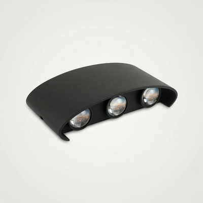 Arandela LED Externa 6W com Lente – 6 Fachos – Branco Quente 3000K – IP65