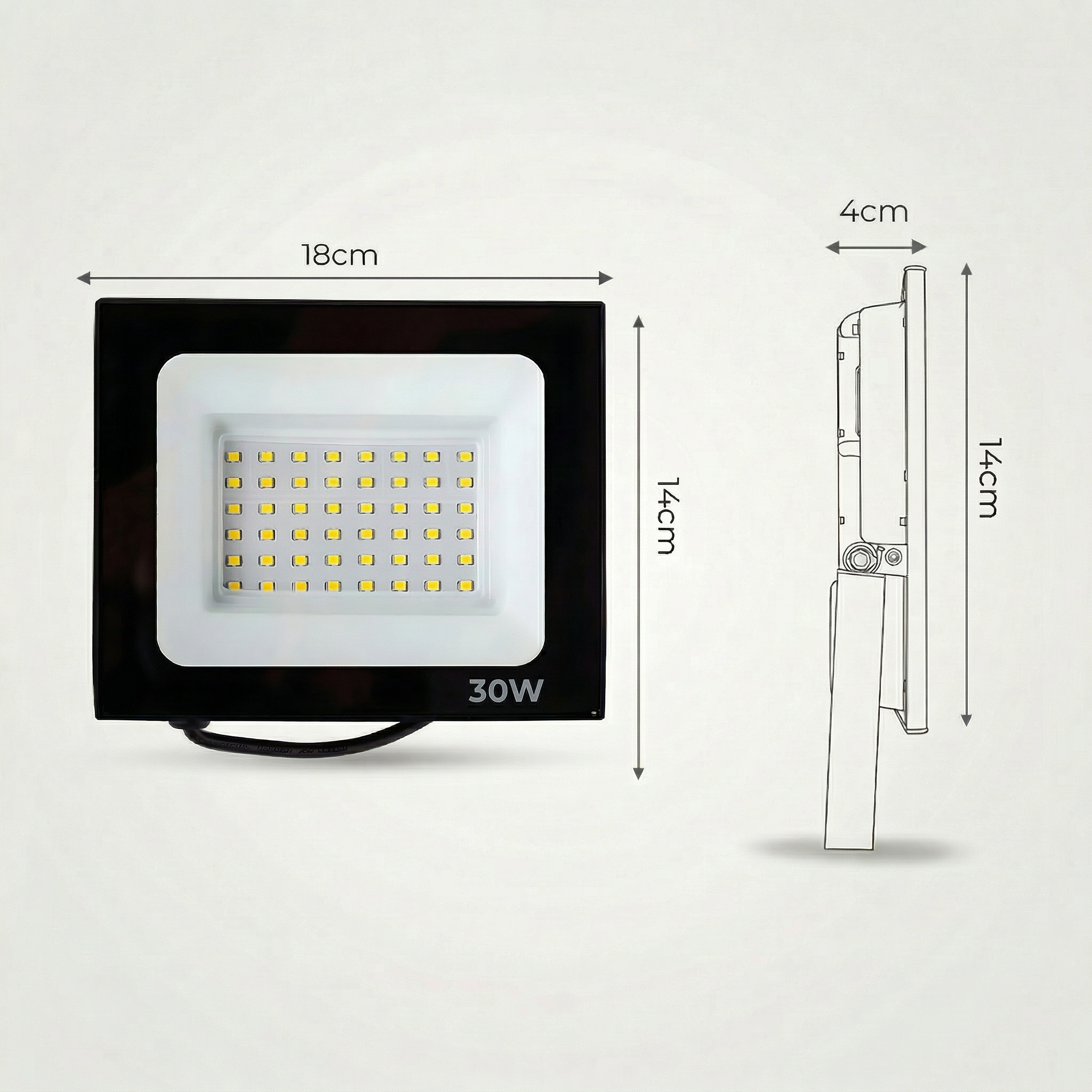 Refletor LED 30W Bivolt IP65 Iluminação Externa Alta Potência