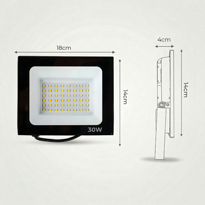 Refletor LED 30W Bivolt IP65 Iluminação Externa Alta Potência