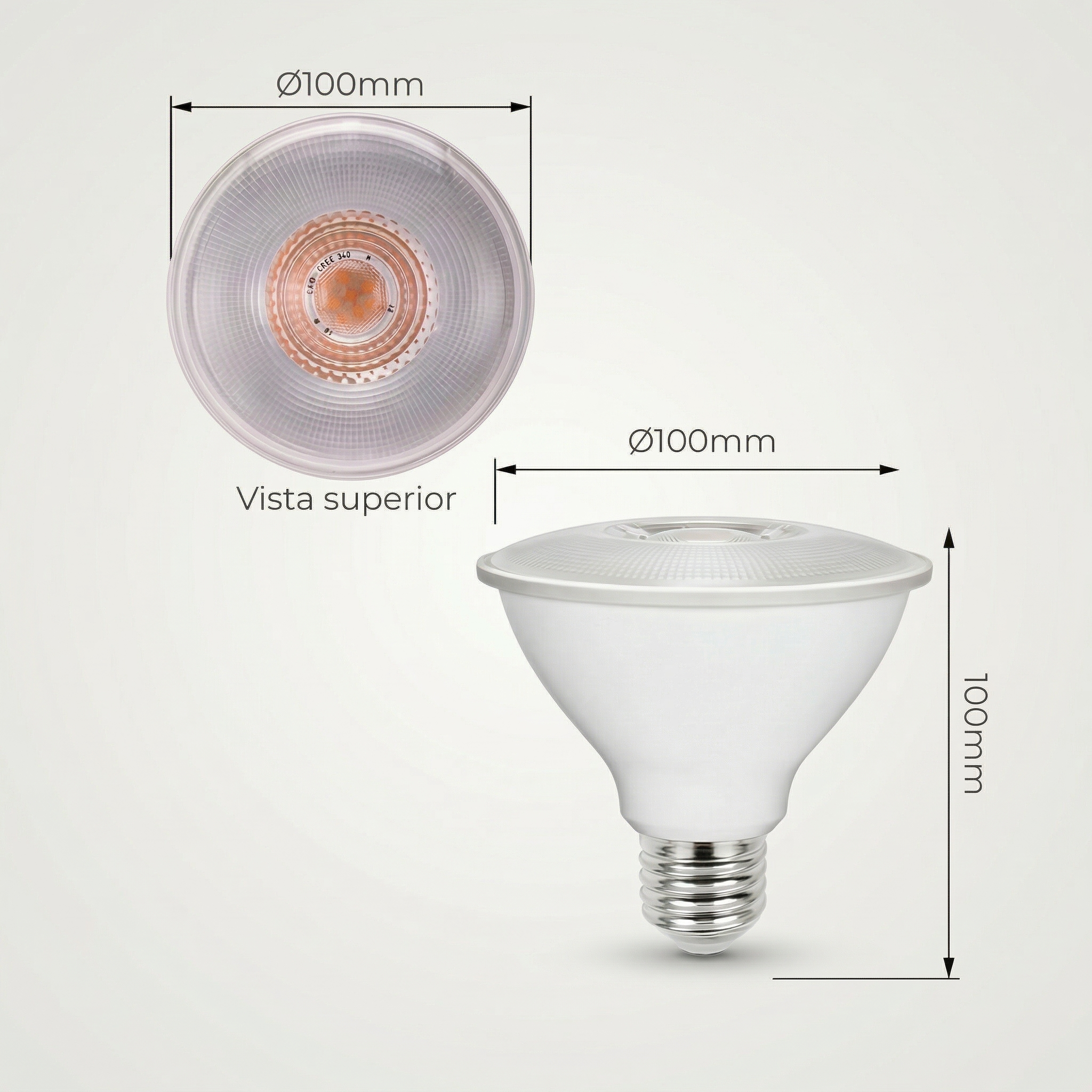 Lâmpada LED PAR30 E27 10W Bivolt – Iluminação Direcionada 40°
