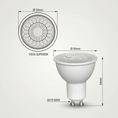 Lâmpada Dicróica LED MR16 GU10 6,5W Bivolt 525lm – 38° | Branco Quente, Neutro ou Frio