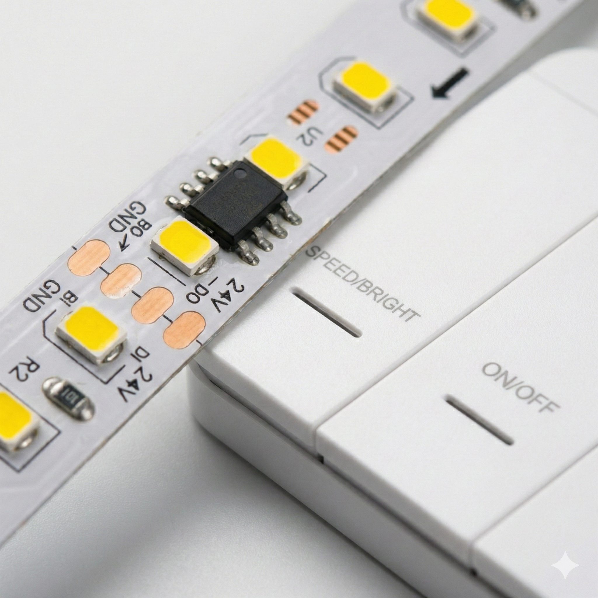 Fita LED Sequencial Endereçável 3528 120 LEDs/m 24V – 10 Metros Com Controle | IP20 | Ilugra