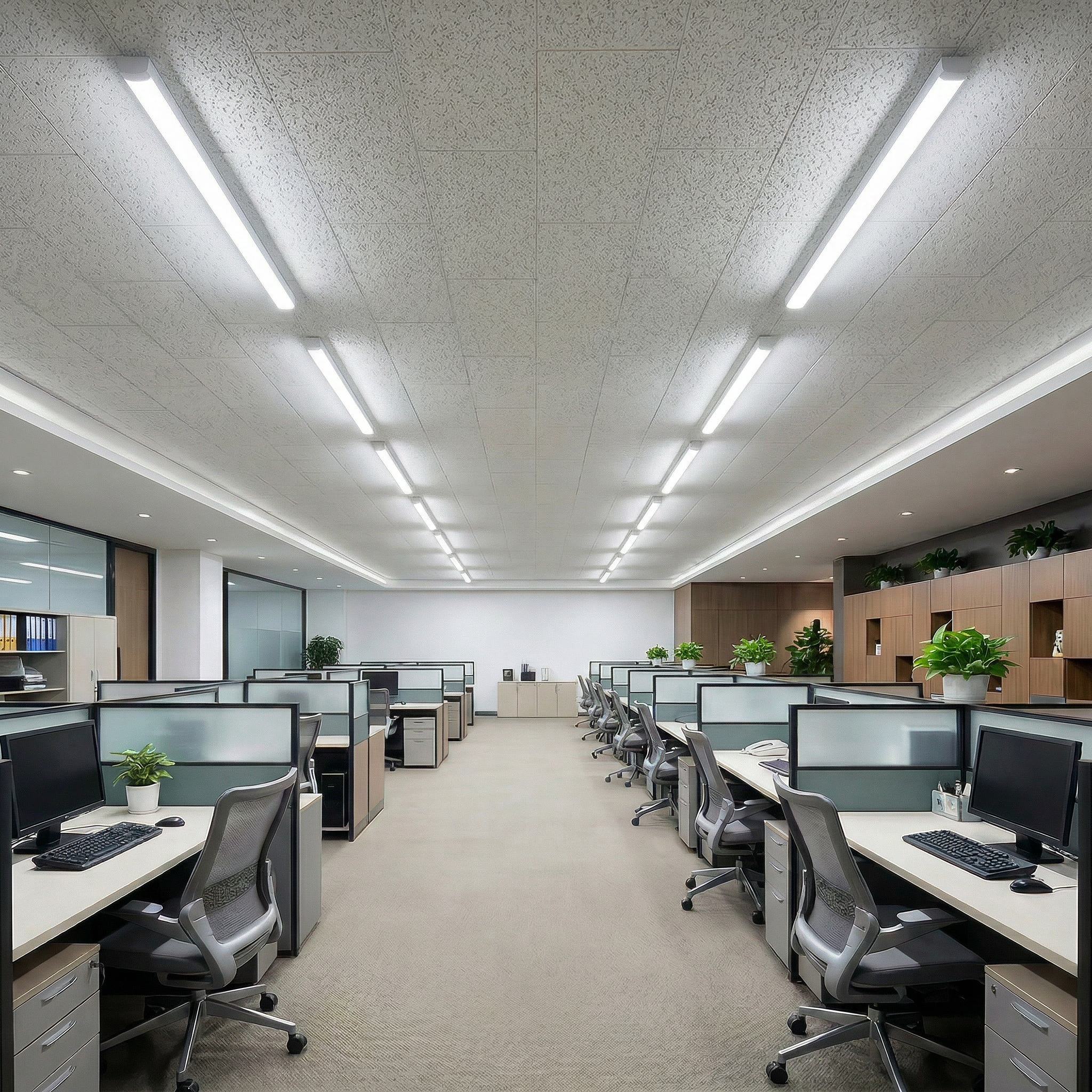 Luminária Linear LED 120cm 36W de Sobrepor Bivolt