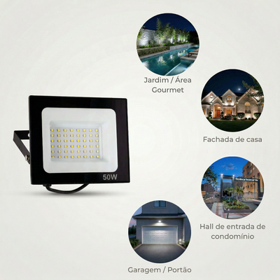 Refletor LED 50W Bivolt IP65