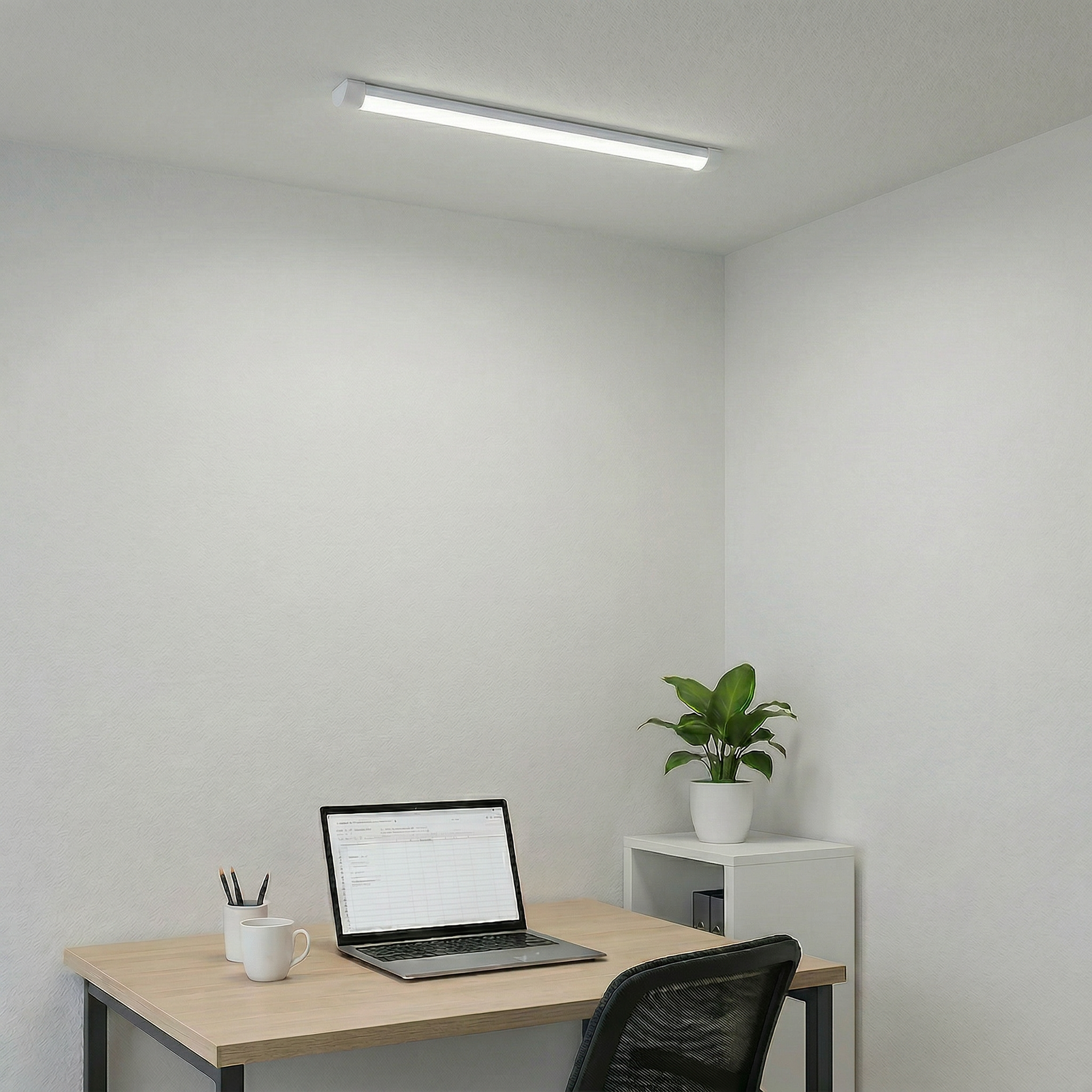 Luminária Linear LED 18W 60cm de Sobrepor Bivolt – Branco Frio, Neutro ou Quente