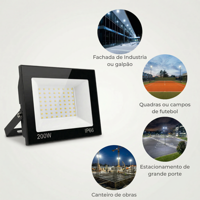 Refletor LED 200W Bivolt IP65