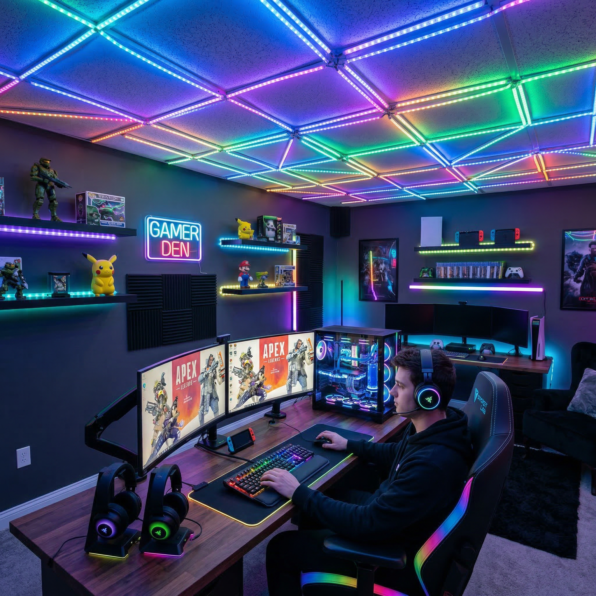 Fita LED RGB Digital Endereçável 2811 180 LEDs/m 12V IP20 – 5 Metros - Com Controle | Dimerizável e Programável