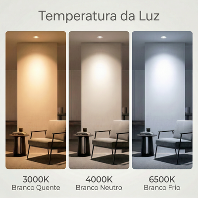 Lâmpada Dicroica LED MR11 GU10 6,5W Bivolt 525lm 38° - Branco Quente, Frio ou Neutro