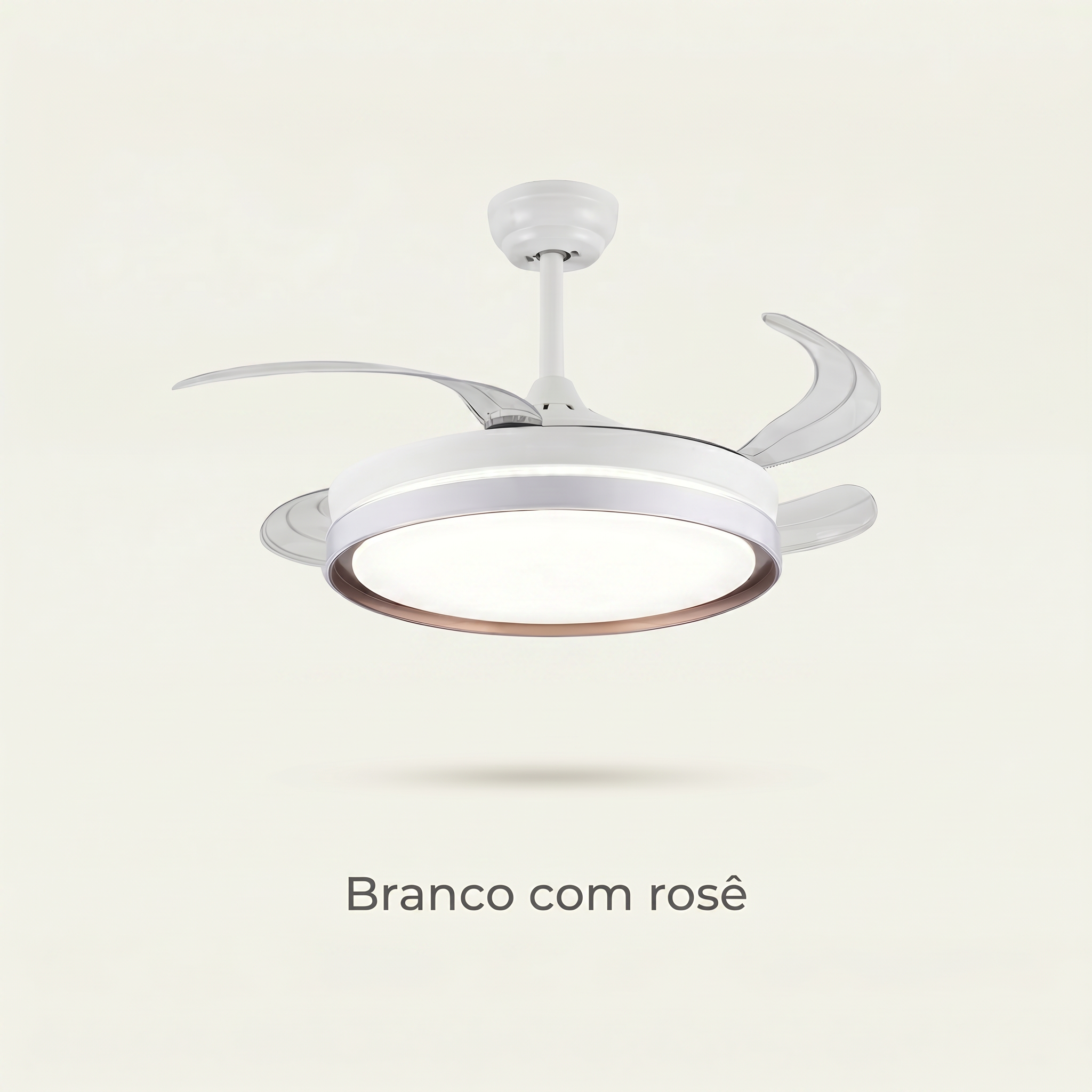 Ventilador de Teto Retrátil 42” Com Controle Remoto LED 30W - Bivolt
