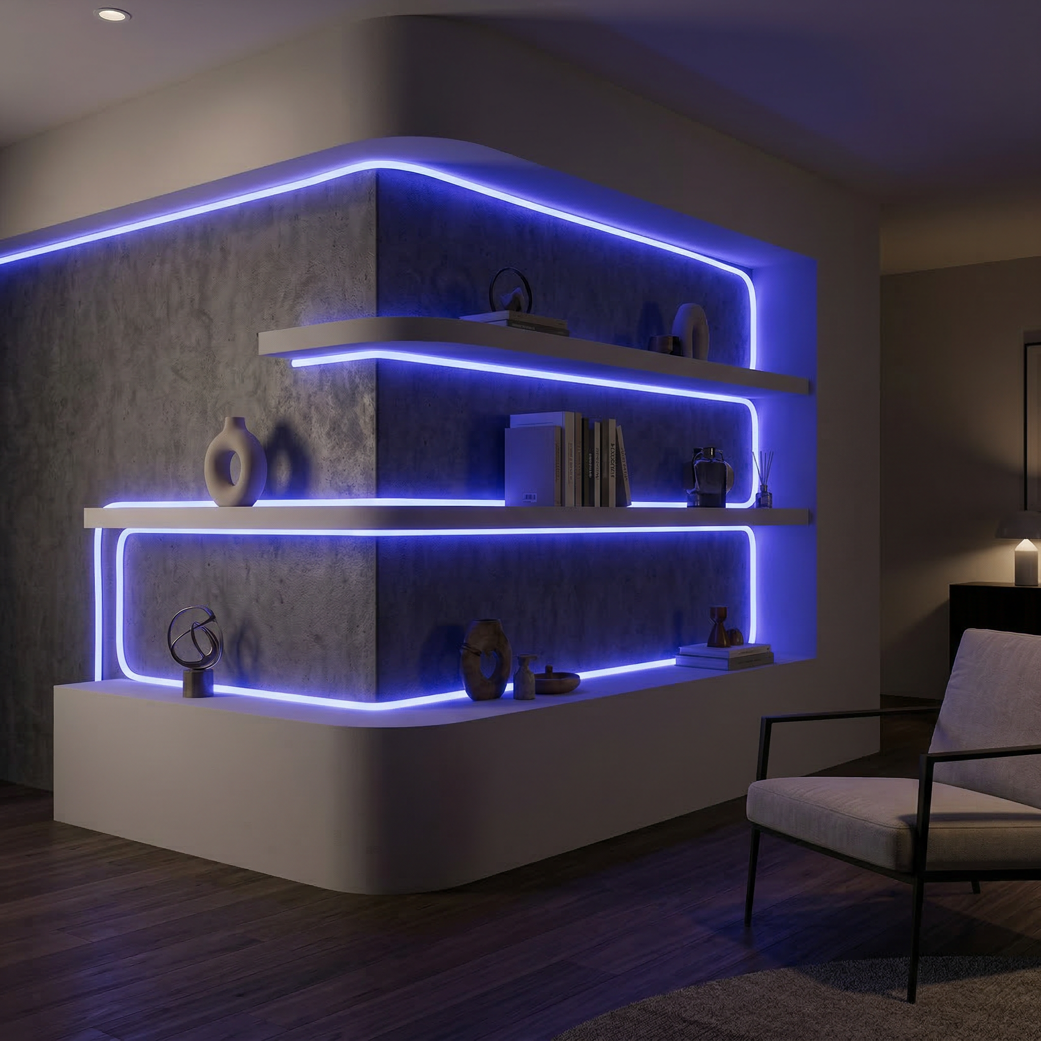 Fita LED Neon Silicone 5m 12V IP65 – Iluminação Decorativa Flexível Alta Durabilidade