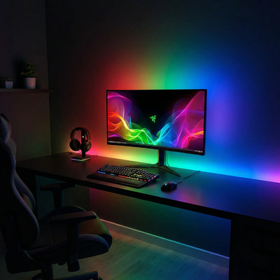 Fita LED RGB Digital Endereçável 2811 180 LEDs/m 12V IP20 – 5 Metros - Com Controle | Dimerizável e Programável