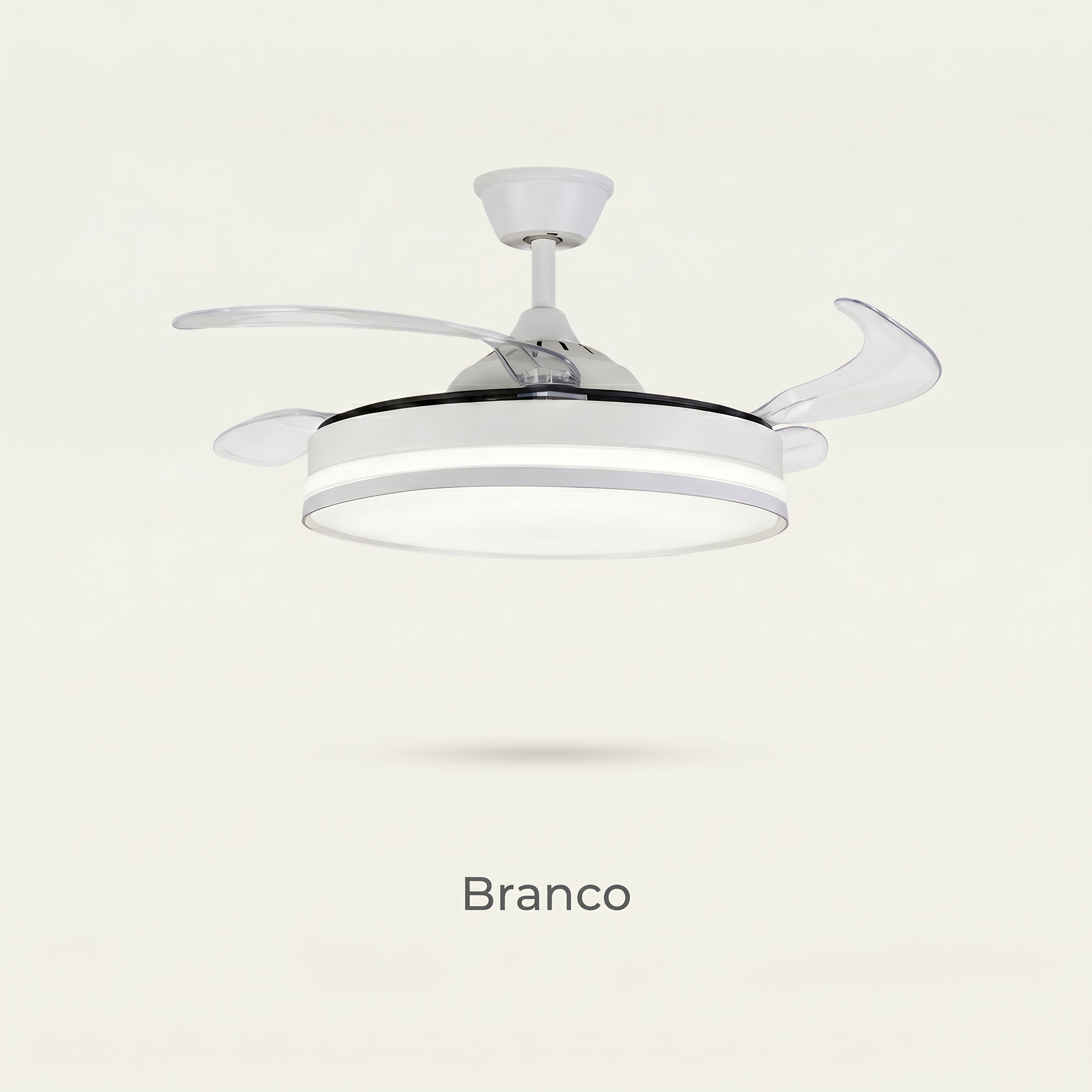 Ventilador de Teto Retrátil 42” Com Controle Remoto LED 30W - Bivolt