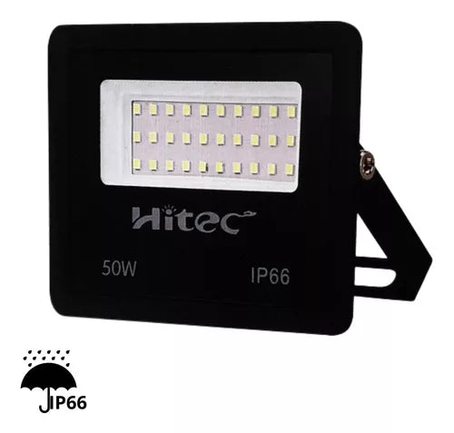Refletor Led Holofote 50w Branco Frio Resistente A Água - Casa Led Mais